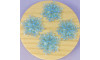 Aplique de Acrílico, Floco de Neve, 4cm, Azul Claro Transparente