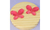 Aplique de Acrílico, Borboleta, 45mm, Rosa Pink Transparente