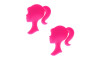 Aplique de Borracha, Perfil Barbie, Rosa