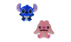 Aplique de Borracha, Personagem Stitch, Azul e Rosa