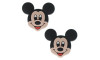 Aplique de Borracha, Mickey, Preto/Bege