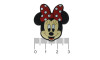 Aplique de Borracha, Personagens Mickey e Minnie, Preto