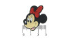 Aplique de Borracha, Minnie, Preto/Vermelho