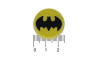 Aplique de Borracha, Super Herói, Batman, Amarelo/Preto