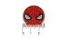 Aplique de Borracha, Super Herói, Homem Aranha, Vermelho/Preto/Branco