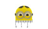 Aplique de Borracha, Minions, Rosto com Dois Olhos, Amarelo