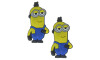 Aplique de Borracha, Minions, Amarelo/Azul