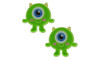 Aplique de Borracha, Monstros S A, Monstro Mike, Verde/Azul/Branco