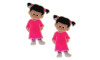 Aplique de Borracha, Monstros S A, Menina Boo, Rosa/Preto