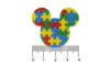 Aplique de Borracha, Autismo Quebra-Cabeça, Mickey e Laço