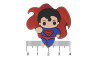 Aplique de Borracha, Super Homem, Vermelho/Azul