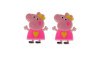 Aplique de Borracha, Personagem Peppa Pig, Rosa