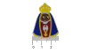 Aplique de Borracha, Nossa Senhora Aparecida, Azul/Amarelo/Marrom
