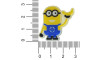 Aplique de Borracha, Minions, Banana, Amarelo/Azul