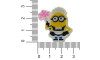 Aplique de Borracha, Minions, Faxineiro, Amarelo/Preto/Rosa