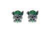 Aplique de Borracha, Patrulha Canina, Rocky, Cinza/Verde