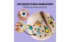 Kit Apliques Princesa Kawaii Rosa para Babuche – 8 Unidades