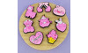 Kit Apliques Princesa Kawaii Rosa para Babuche – 8 Unidades