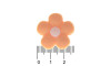Aplique, Florzinha Candy Color, PVC, Laranja