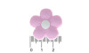 Aplique, Florzinha Candy Color, PVC, Rosa Bebê