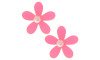 Aplique, Margarida 30mm com Pérola, Acrílico, Rosa Salmão