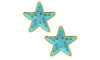 Aplique, Estrela do Mar 23mm, Plástico, Azul Tiffany
