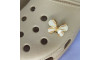 Aplique de Metal, Borboleta, Creme