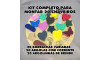 Kit Completo para montar 20 Chaveiros - 20 Pingentes de Borracha + 20 Argolas com Corrente + 20 Argolinhas BRINDE