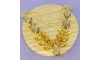 Cabedal Sirena, Banhado, Rebite, Correntinha, Amarelo Dourado