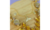 Cabedal Sirena, Banhado, Rebite, Correntinha, Amarelo Dourado