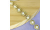 Aljofre de ABS Metalizado, Flor 12mm, Dourado/Branco
