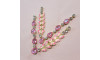 Cabedal Lily, Borboletas, Rebite, Rosa/Cristal