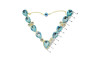 Cabedal Zoe, Rebite, Olho Grego, Azul Tiffany