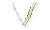 Cabedal Lily, Borboletas, Rebite, Cristal