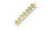 Cabedal Hanah, Passante, Ouro/Cristal
