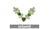Cabedal Infantil Amanda, Banhado, Rebite, Verde/Tiffany