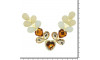 Cabedal Amanda, Banhado, Rebite, Marrom/Rose Gold