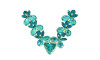 Cabedal Vanessa, Banhado, Rebite, Turquesa/Azul Tiffany