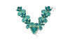 Cabedal Vanessa, Banhado, Rebite, Turquesa/Azul Tiffany