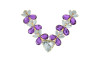 Cabedal Vanessa, Banhado, Rebite, Roxo/Cristal/Furtacor