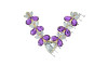 Cabedal Vanessa, Banhado, Rebite, Roxo/Cristal/Furtacor
