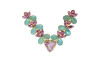Cabedal Vanessa, Banhado, Rebite, Rosa/Tiffany Fosco 