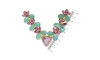 Cabedal Vanessa, Banhado, Rebite, Rosa/Tiffany Fosco 