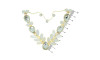 Cabedal Sirena, Banhado, Rebite, Correntinha, Branco Opal/Cristal