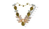 Cabedal Sirena, Banhado, Rebite, Correntinha, Marrom/Rose Gold Jateado