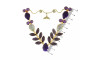 Cabedal Sirena, Banhado, Rebite, Correntinha, Roxo Fosco/Roxo