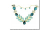 Cabedal Sirena, Banhado, Rebite, Correntinha, Turquesa/Tiffany Jateado