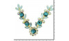 Cabedal Larissa, Banhado, Rebite, Turquesa/Furtacor/Tiffany