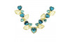 Cabedal Poliana, Banhado, Rebite, Turquesa/Tiffany