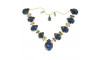 Cabedal Beatriz, Banhado, Rebite, Correntinha, Azul Turquesa/Tiffany